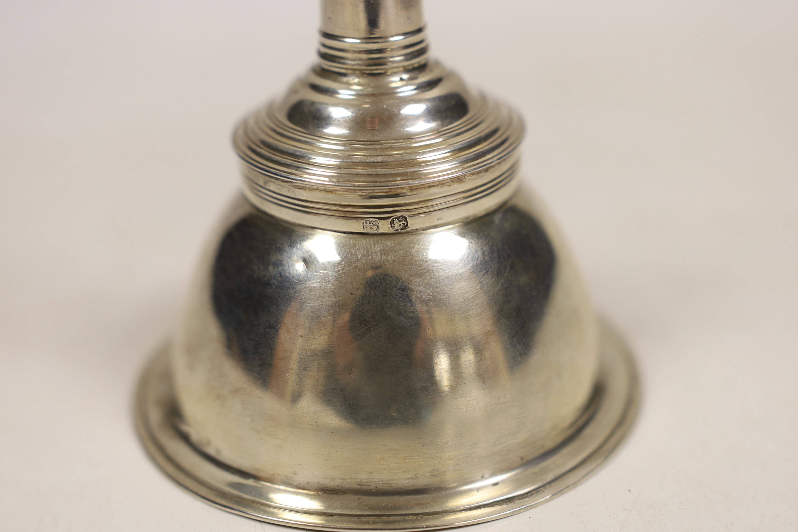 A George III silver wine funnel, by Peter, Ann & William Bateman, London, 1803, lacking muslin ring, 13.7cm.